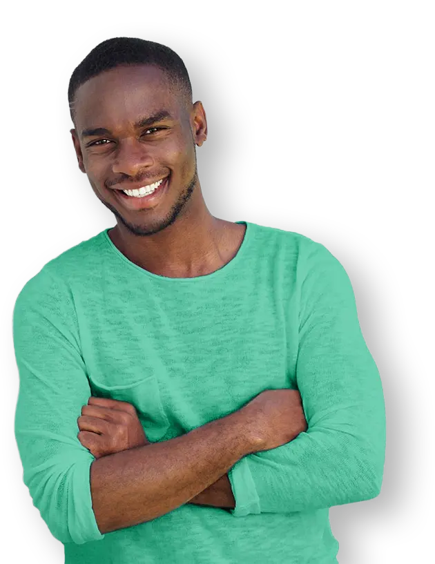 Young man smiling